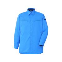 MIDORI ANZEN ミドリ安全  男女共用 ハーネス対応 長袖シャツ VES2593 上 ブルー LLサイズ | NEXT!