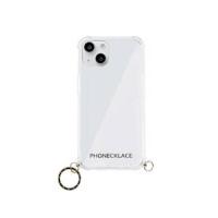 PHONECKLACE  PHONECKLACE ストラップ用リング付きクリアケース for iPhone 13 ゴールドチャーム PN21599i13GD | NEXT!