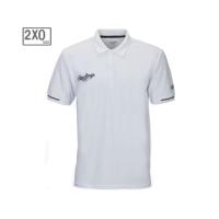 ローリングス Rawlings  超伸半袖ポロシャツ 2XOサイズ ホワイト/ネイビー AST9F03 | NEXT!