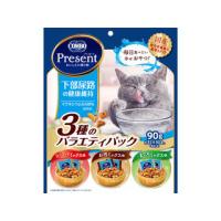 日本ペットフード 株式会社  コンボ プレゼント キャット おやつ 下部尿路の健康維持 3種のバラエティパック 90g | NEXT!