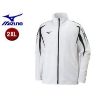 ミズノ mizuno  32JC8001-01 ＭＣＢ　ウォームアップシャツ 【2XL】 （ホワイト×ブラック） | NEXT!