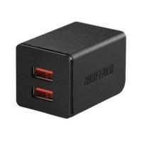 BUFFALO/バッファロー  USB急速充電器 AC-USB 2.4A 自動判別USBx2 ブラック BSMPA2402P2BK | NEXT!