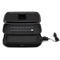 IRIS OHYAMA アイリスオーヤマ IHA-A20-B ブラック 網焼き風ホットプレート 2枚焼き | NEXT!