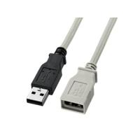 サンワサプライ USB延長ケーブル ライトグレー 0.5m KU-EN05K | NEXT!