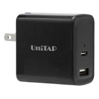Princeton プリンストン  UniTAP PD65W Type-Cケーブル付き給電アダプター 2ポート USB-A USB-C GaN 折りたたみ式プラグ PPS-PD65AG | NEXT!