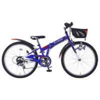 MyPallas/マイパラス  【代引不可】折畳み自転車 ジュニア MTB 24インチ (ブルー) 6SP CIデッキ付 M-824F-BL | murauchi.co.jp