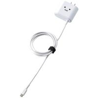 ELECOM エレコム スマートフォン・タブレット用AC充電器(Type-Cケーブル一体型/2.4A)　ホワイトフェイス　MPA-ACC01WF | murauchi.co.jp