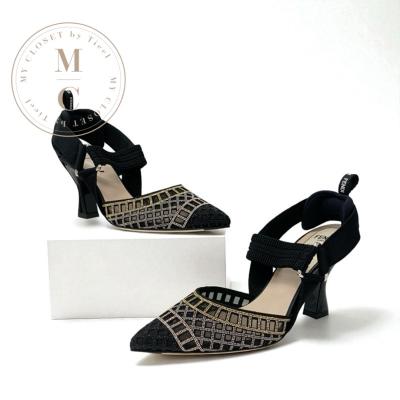 フェンディ　FENDI コリブリ　パンプス　ブラック　メッシュ　36 1/2 コリブリ レザー ブラック | Fendi