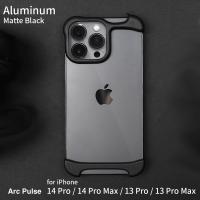 Arc Pulse iphone14pro 13pro ケース 14ProMax 13promax 高級 アルミ バンパー | アークパルス 衝撃 カメラ 保護 おしゃれ シンプル マットブラック | Mycase Shop Yahoo!店