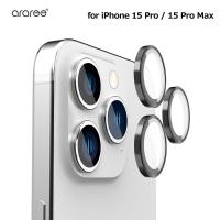 iPhone 15 Pro / 15 Pro Max araree カメラ専用 強化ガラスフィルム C-SUB CORE メタルリング 背面カメラ 保護 9H アルミメタルフレーム | Mycase Shop Yahoo!店