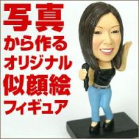 【写真から作るオリジナルフィギュア】マイフィギュア8ｃｍ・カラオケお姉さん【似顔絵フィギュア】【誕生日プレゼント】【記念品】 