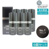 ルアン SMH メンズ ヘアファンデーション 20g No.1 ブラック 6個セット 髪 頭 薄毛隠し 薄毛 分け目 つむじ ボリューム ふりかけ | MGビューティーサロンYahoo!店