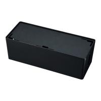 ケーブル＆タップ収納ボックス Lサイズ ブラック | マイオフィスバーゲン