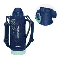 FJS-1000F-NVMT サーモス 真空断熱スポーツボトル ネイビーミント 1.0L ポーチ＆ストラップ付き 保冷 水筒 | 日本橋CHACHA!ヤフー店