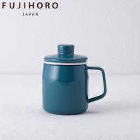 富士ホーロー フィルトミニ オイルポット 0.35L スモークブルー 琺瑯 保存容器 OP-0.35L.SB D2308)) | neut kitchen(ニュートキッチン)