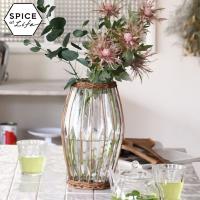 SPICE OF LIFE カゴ編みガラスフラワーベース ロング LYGN1010 花瓶 スパイス | neut kitchen(ニュートキッチン)