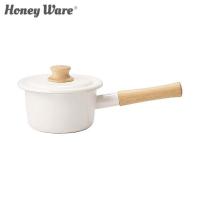 富士ホーロー Honey Ware Cotton ミルクパン 14cm ホワイト 片手鍋 IH対応 CTN-14M.W ハニーウェア コットン | neut kitchen(ニュートキッチン)