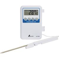 シンワ デジタル温度計Ｈ−１隔測式プローブ 防水型 73080  【110-0547】 | オレンジ便利
