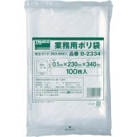 ＴＲＵＳＣＯ 厚手ポリ袋 縦３４０Ｘ横２３０Ｘｔ０．１ 透明 （１００枚入） B-2334  【353-9661】 | オレンジ便利