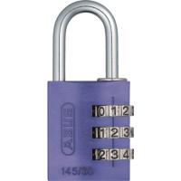 ＡＢＵＳ ナンバー可変式南京錠 １４５−３０ パープル 145-30-PU  【826-5397】 | オレンジ便利