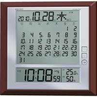 SEIKO 液晶マンスリーカレンダー機能付キ電波掛置兼用時計 茶メタリック塗装 SQ421B | neut tools(ニュートツールズ)