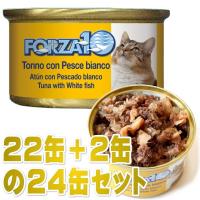 最短賞味2026.10・フォルツァ10 猫 メンテナンス マグロ＆白身魚 85g×24缶 成猫シニア猫対応ウェット一般食キャットフードFORZA10正規品fo05678s24 | なちゅのごはんヤフー店