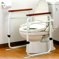 トイレ用アーム 補助器具 6段高さ調整 固定 組立式 手すり 洋式トイレ 高齢者 ケガ防止 転倒防止 トイレ補助 楽々トイレ メーカー直送商品につき代引き不可 | なでしこスタイル