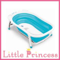 リトルプリンセス フォールディングバス ブルー 折りたためる ベビーバス 沐浴 赤ちゃん ペット シャンプー 水浴び | なでしこスタイル