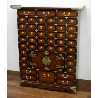 黒檀 李朝テイスト 小引出し箪笥 桐無垢 高級家具 黒檀 李朝テイスト