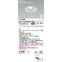 AD7139W50 コイズミ照明 LED防雨ダウンライト 昼白色 散光 φ100 人感センサー付 | タロトデンキ