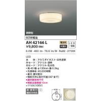 AH42166L コイズミ照明 LEDシーリングライト(6W、電球色) | タロトデンキ