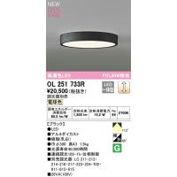 OL251733R オーデリック LED小型シーリングライト 調光 電球色【OL251733の後継機種】 | タロトデンキ