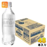 サンガリア 伊賀の天然水 強炭酸水 ラベルレス 450ml ペットボトル 48本 (24本入×2 まとめ買い) 炭酸水 無糖炭酸 水 〔爆買〕 | 専門店中江