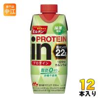 森永乳業 in PROTEIN イン プロテイン 抹茶風味 330ml 紙パック 12本入 乳飲料 プロテインドリンク | 専門店中江