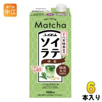 ふくれん 国産大豆 ソイラテ 抹茶 1000ml 紙パック 6本入 | 専門店中江