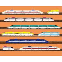ランチョンマット(25cm×20cm) 2枚セット 鉄道 新幹線 機関車 電車