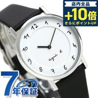 5/15はさらに+20倍 アニエスベー 時計 レディース マルチェロ FCSK930 ホワイト ブラック 腕時計 ブランド 革ベルト | 腕時計のななぷれYahoo!店