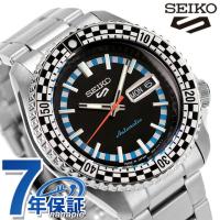 セイコー5 スポーツ チェッカーフラグ 自動巻き 腕時計 ブランド メンズ Seiko 5 Sports SBSA245 アナログ ブラック 黒 日本製 父の日 プレゼント 実用的 | 腕時計のななぷれ