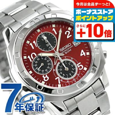 SEIKO メンズ腕時計（文字盤カラー：レッド系）｜腕時計、懐中
