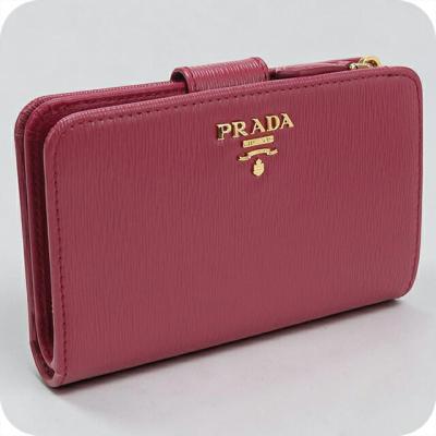 PRADA レディース二つ折り財布（色：ピンク系）｜財布｜ファッション