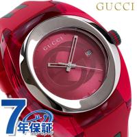 4/28はさらに+10倍 グッチ 時計 スイス製 メンズ 腕時計 ブランド YA137103A シンク 46mm レッド | 腕時計のななぷれ