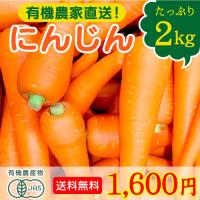 有機野菜 宮崎県綾町産　農薬無使用　にんじん　2kg　送料無料 