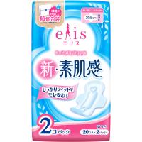 ◇エリス 新・素肌感（多い昼〜ふつうの日用）羽つき 20個×2パック | なの花ドラッグYahoo!店