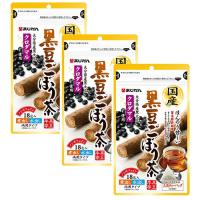 あじかん 国産 黒豆 ごぼう茶 1.5ｇ×18包 ３点セット | なの花北海道ドラッグ