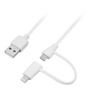 グリーンハウス Lightning/microB-USB 充電ケーブル 1.8m ホワイト GH-ALTMBA1.8-WH メーカー在庫品 | ナノズ ヤフー店