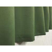 防炎 1級遮光 ドレープカーテン ベルーイ 幅1000×長さ2000mm モスグリーン 1パック(2枚) 取り寄せ商品 | ナノズ ヤフー店