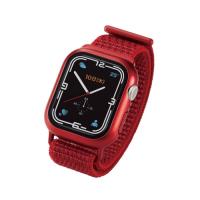 エレコム Apple Watch41mm用フルカバーケース ファブリックバンド一体型 レッド メーカー在庫品 | ナノズ ヤフー店