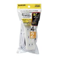 シャッタータップ 雷ガード 4個口 2m ホワイト T-KST02-22420WH メーカー在庫品 | ナノズ ヤフー店