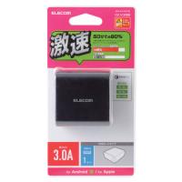 エレコム AC充電器 QuickCharge3.0対応 USB1ポート ブラック MPA-ACUQ01BK メーカー在庫品 | ナノズ ヤフー店