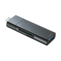 サンワサプライ ADR-3TCMS7BKN Type-Cコンパクトカードリーダー(USB 1ポート付き) メーカー在庫品 | ナノズ ヤフー店